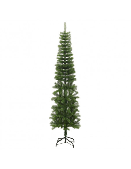 Albero di Natale Artificiale Sottile con Base 240 cm PE