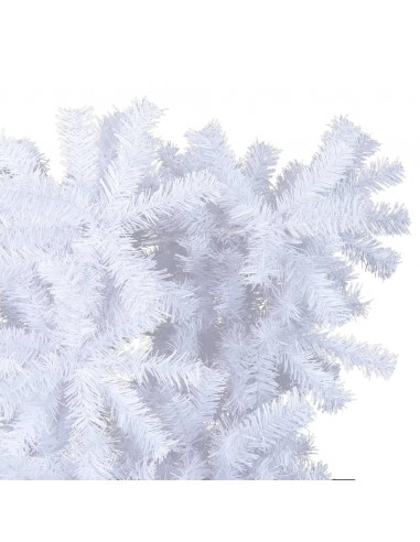 Albero di Natale Artificiale Capovolto con Base Bianco 180 cm