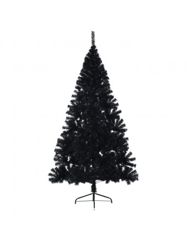 Albero di Natale Artificiale a Metà con Base Nero 240 cm PVC