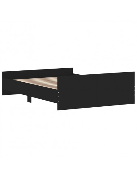 Giroletto con Testiera e Pediera Nero 140x190 cm