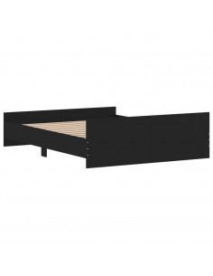 Giroletto con Testiera e Pediera Nero 150x200 cm