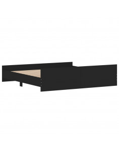 Giroletto con Testiera e Pediera Nero 200x200 cm