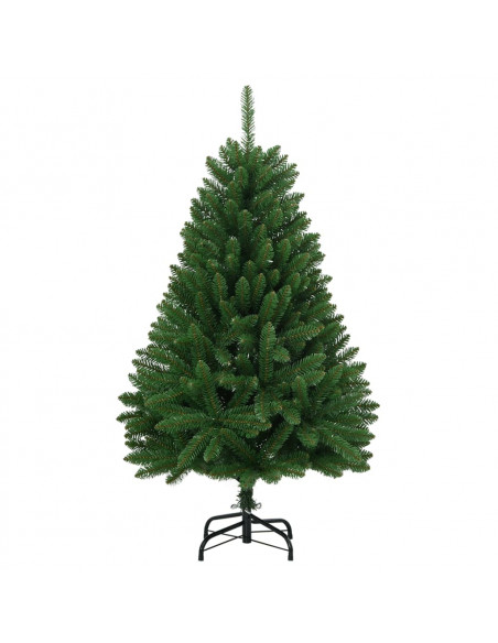 Albero di Natale Artificiale Incernierato con Base Verde 120 cm