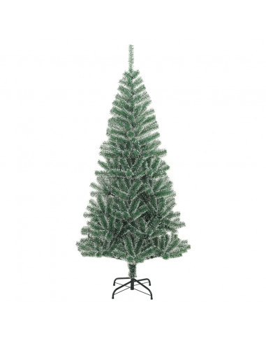 Albero di Natale Artificiale con Neve Fioccata Verde 210 cm