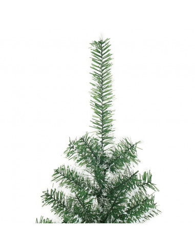 Albero di Natale Artificiale con Neve Fioccata Verde 210 cm