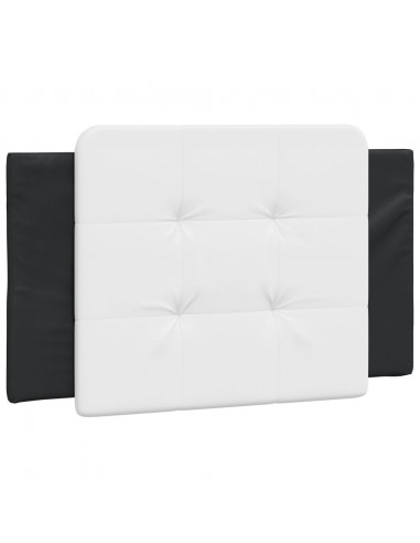 Cuscino Testiera Nero e Bianco 80 cm in Similpelle