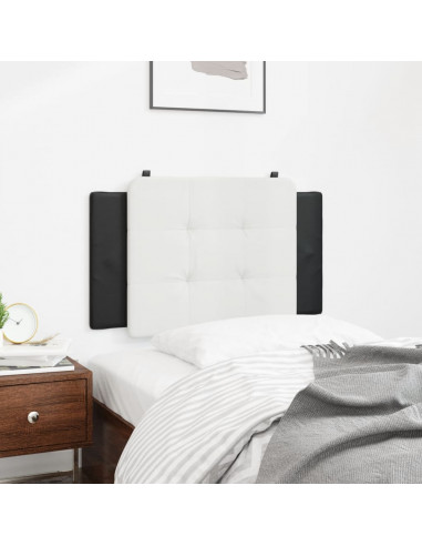 Cuscino Testiera Nero e Bianco 80 cm in Similpelle