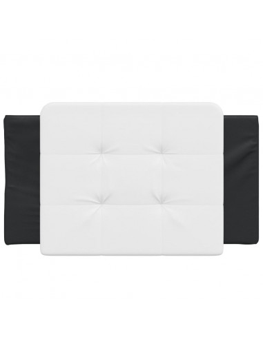 Cuscino Testiera Nero e Bianco 80 cm in Similpelle