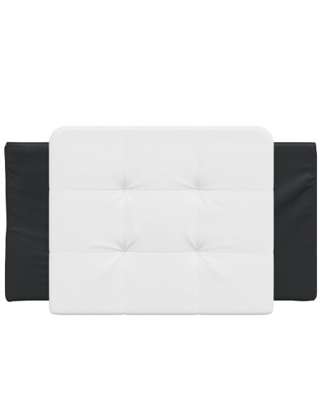 Cuscino Testiera Nero e Bianco 80 cm in Similpelle