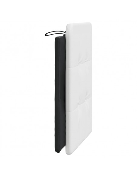 Cuscino Testiera Nero e Bianco 80 cm in Similpelle