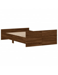 Giroletto con Testiera e Pediera Rovere Marrone 120x190 cm