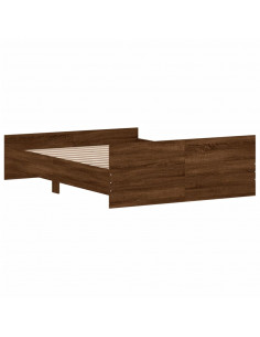 Giroletto con Testiera e Pediera Rovere Marrone 140x190 cm