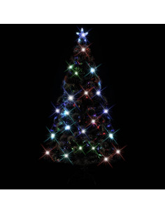 Albero di Natale Preilluminato con Supporto e LED 150 cm Fibra Ottica 2