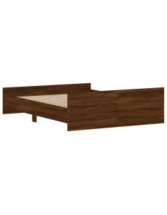 Giroletto con Testiera e Pediera Rovere Marrone 150x200 cm