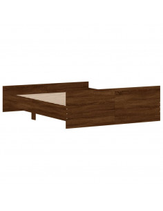 Giroletto con Testiera e Pediera Rovere Marrone 160x200 cm