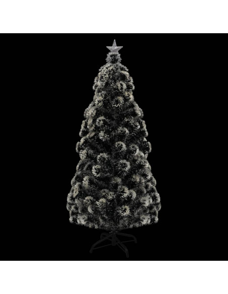 Albero di Natale Preilluminato con Supporto e LED 180 cm Fibra Ottica