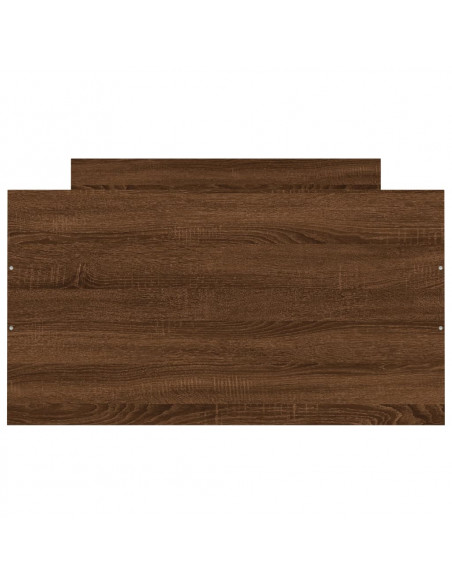 Giroletto con Testiera e Pediera Rovere Marrone 90x200 cm