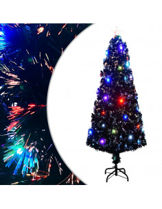 Albero di Natale Preilluminato con Supporto 240 cm Fibra Ottica 2