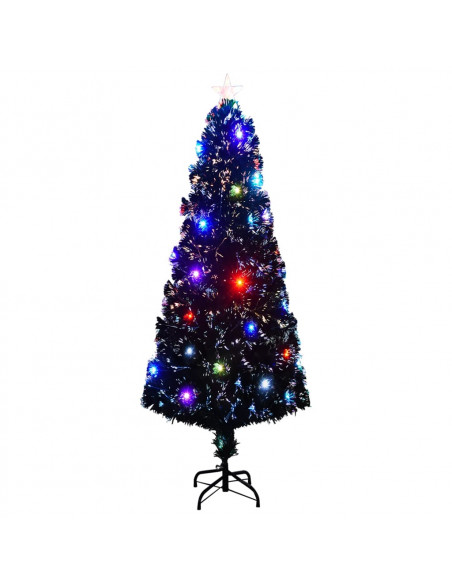 Albero di Natale Preilluminato con Supporto 240 cm Fibra Ottica
