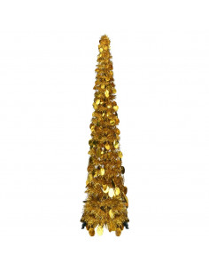 Albero di Natale Artificiale Apribile Dorato 120 cm PET 2