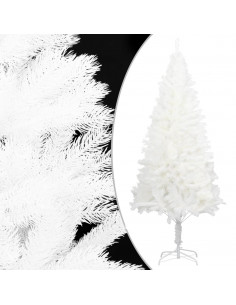Albero di Natale Artificiale con Aghi Realistici Bianco 120 cm 2