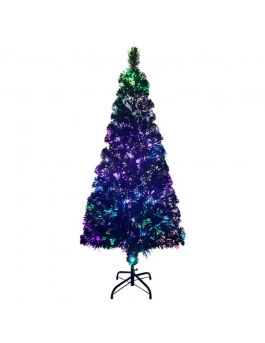 Albero di Natale con Supporto Verde 180 cm in Fibra Ottica