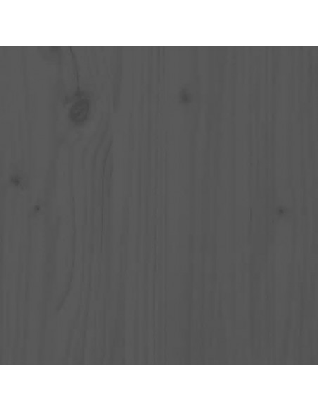 Giroletto con Testiera Grigio 200x200 cm in Legno Massello