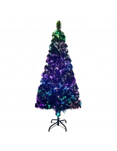 Albero di Natale con Supporto Verde 240 cm in Fibra Ottica 2