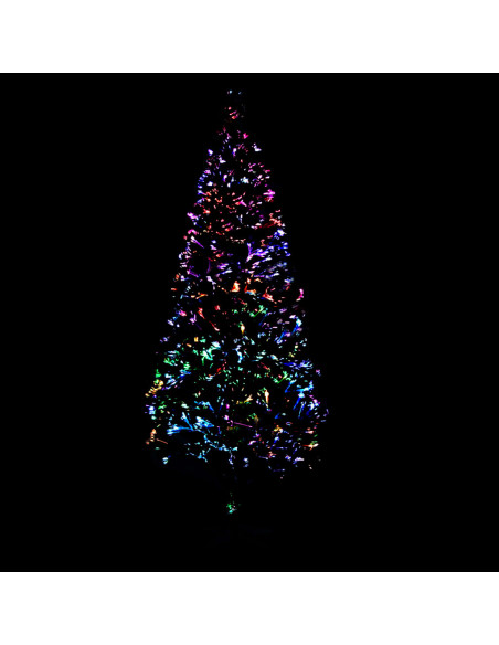 Albero di Natale con Supporto Verde 240 cm in Fibra Ottica