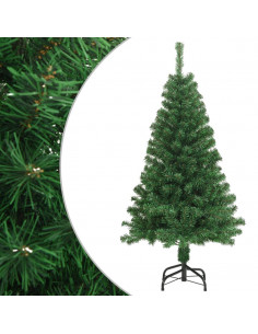 Albero di Natale Artificiale con Rami Spessi Verde 150 cm PVC 2