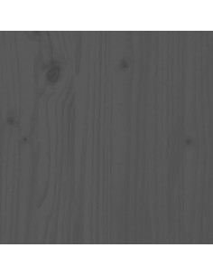 Giroletto con Testiera Grigio 200x200 cm in Legno Massello