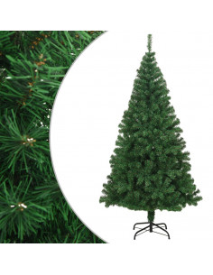 Albero di Natale Artificiale con Rami Spessi Verde 210 cm PVC 2