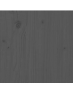 Giroletto con Testiera Grigio 200x200 cm in Legno Massello