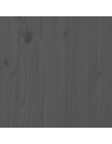 Giroletto con Testiera Grigio 200x200 cm in Legno Massello
