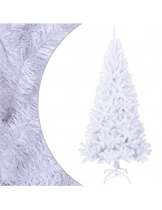 Albero di Natale Artificiale con Rami Spessi Bianco 210 cm PVC 2