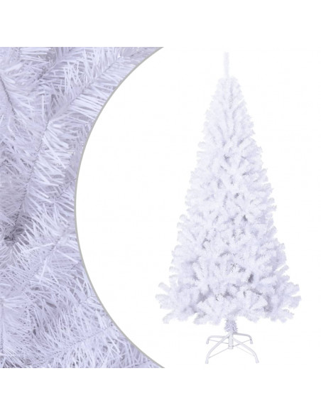 Albero di Natale Artificiale con Rami Spessi Bianco 210 cm PVC