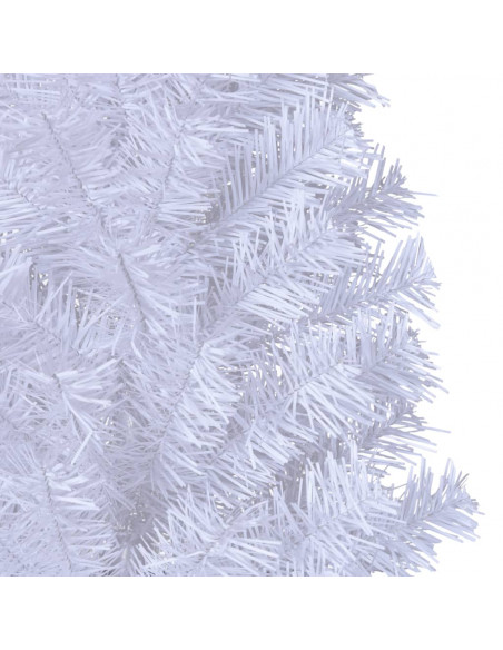 Albero di Natale Artificiale con Rami Spessi Bianco 210 cm PVC