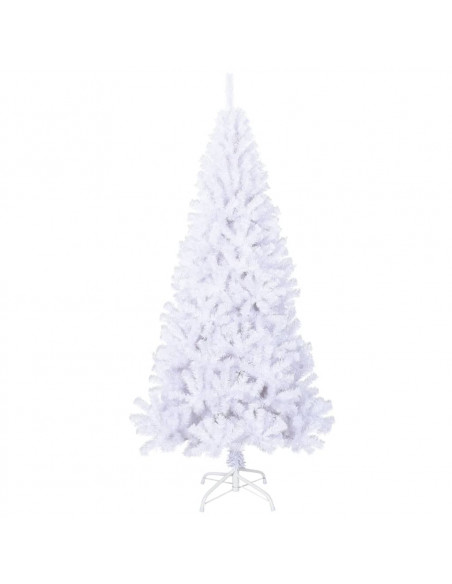 Albero di Natale Artificiale con Rami Spessi Bianco 240 cm PVC