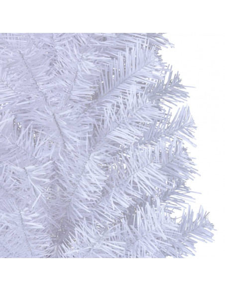 Albero di Natale Artificiale con Rami Spessi Bianco 240 cm PVC