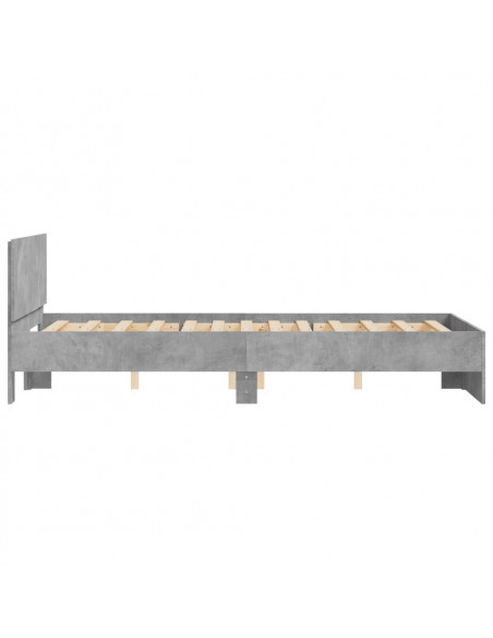 Giroletto con Testiera Grigio Cemento 120x190 cm