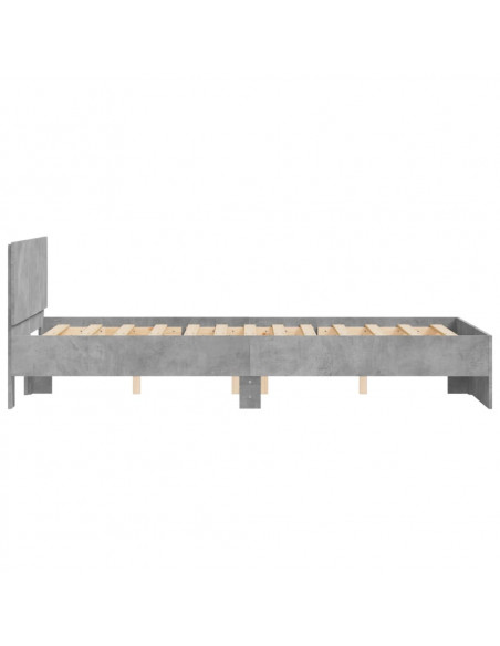 Giroletto con Testiera Grigio Cemento 120x200 cm