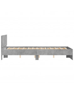 Giroletto con Testiera Grigio Cemento 135x190 cm