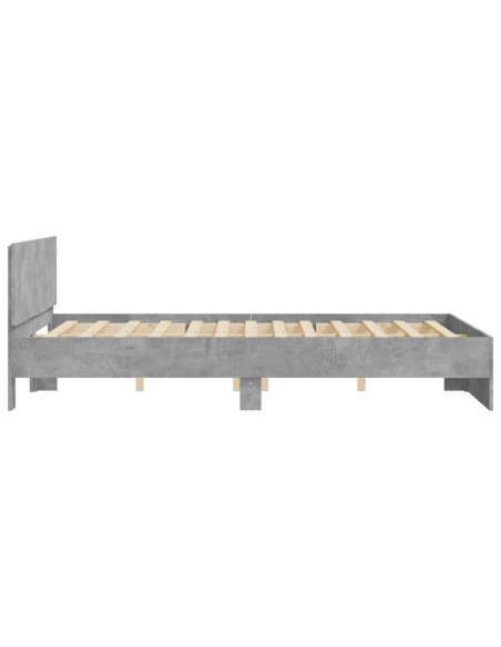 Giroletto con Testiera Grigio Cemento 150x200 cm