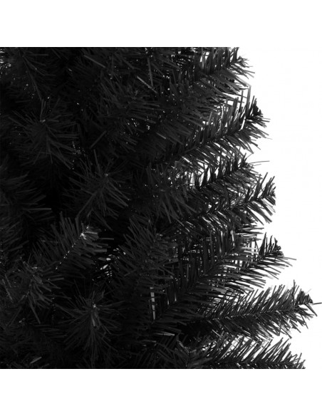 Albero di Natale Artificiale con Base Nero 240 cm PVC