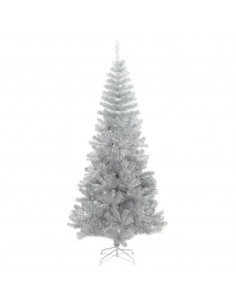 Albero di Natale Artificiale con Supporto Argento 240 cm PET 2