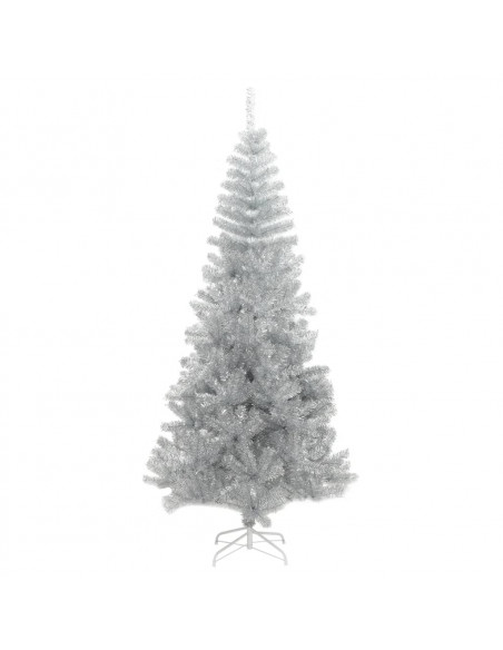 Albero di Natale Artificiale con Supporto Argento 240 cm PET