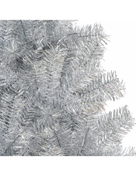 Albero di Natale Artificiale con Supporto Argento 240 cm PET