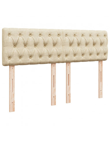 Giroletto a Molle con Materasso Crema 140x200 cm in Tessuto