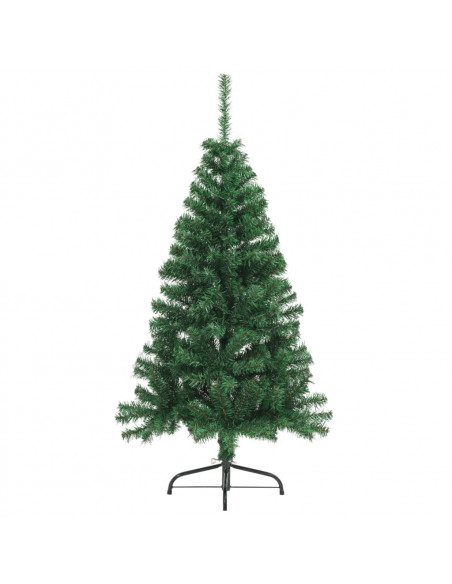 Albero di Natale Artificiale Metà con Supporto Verde 120 cm PVC