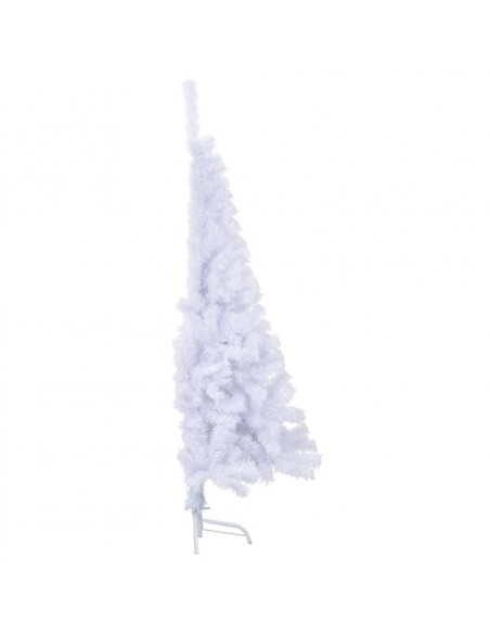 Albero di Natale Artificiale Metà con Supporto Bianco 120cm PVC